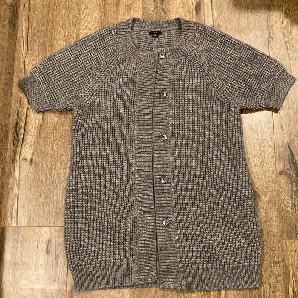 ann taylor gray cardigan